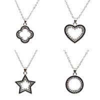 1 Piece Fashion Star Heart Shape Alloy Plating Inlay Rhinestones Unisex Pendant Necklace main image 2