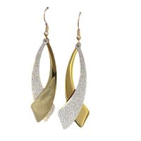 1 Pair Fashion Leaf Titanium Steel Plating Drop Earrings main image 3