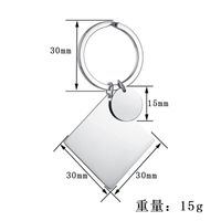 1 Stück Einfacher Stil Geometrisch Rostfreier Stahl Überzug Taschenanhänger Schlüsselbund sku image 8