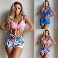 Women's Leaves Solid Color 2 Piece Set Tankinis main image 1