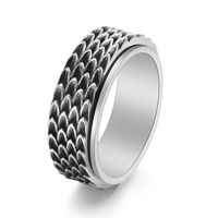 1 Piece Simple Style Solid Color Titanium Steel Plating Rings main image 1