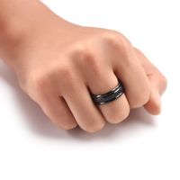 1 Piece Simple Style Circle Solid Color Stainless Steel Polishing Plating Rings main image 4