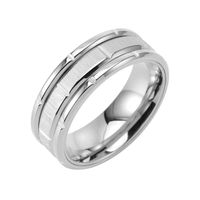 1 Piece Simple Style Circle Solid Color Stainless Steel Polishing Plating Rings main image 5