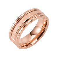1 Piece Simple Style Circle Solid Color Stainless Steel Polishing Plating Rings main image 2