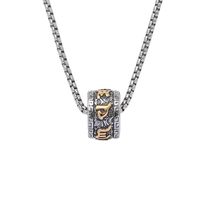 1 Pièce Rétro Totem Acier Au Titane Placage Collier sku image 8