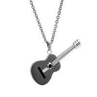 1 Pièce Mode Guitare En Acier Titane Placage Collier main image 3