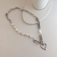1 Piece Fashion Heart Shape Metal Beaded Women's Necklace sku image 1