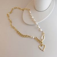 1 Piece Fashion Heart Shape Metal Beaded Women's Necklace sku image 2