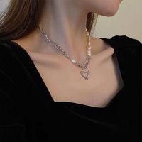 1 Piece Fashion Heart Shape Metal Beaded Women's Necklace main image 3