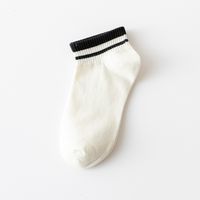 Women's Simple Style Stripe Cotton Ankle Socks A Pair sku image 1