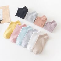 Femmes Style Simple Couleur Unie Coton Cheville Chaussettes Une Paire main image 3