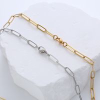 304 Stainless Steel 18K Gold Plated Simple Style Geometric Necklace main image 8