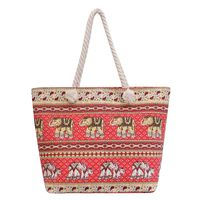 Women's Vintage Style Geometric Canvas Shopping Bags main image 4