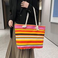Women's Vintage Style Geometric Canvas Shopping Bags main image 2