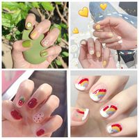 Sweet Flower Strawberry Plastic Nail Patches 1 Piece main image 1