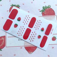 Sweet Flower Strawberry Plastic Nail Patches 1 Piece sku image 13