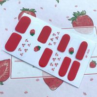 Süße Blume Erdbeer-kunststoff-nagel-patches 1 Stück sku image 3