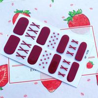 Süße Blume Erdbeer-kunststoff-nagel-patches 1 Stück sku image 6