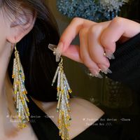 1 Pair Fashion Tassel Artificial Crystal Women's Drop Earrings main image 3