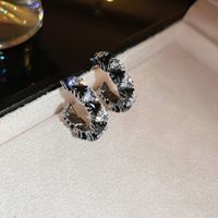 1 Pair Ins Style Heart Shape Flower Bow Knot Copper Plating Zircon Ear Studs sku image 16