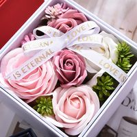 New Creative Double Layer Rotating Rose Jewelry Gift Box main image 5