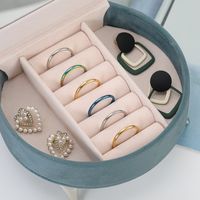 1 Piece Cute Solid Color Cloth Jewelry Boxes main image 1