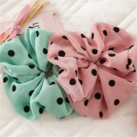 Simple Style Round Dots Cloth Polka Dots Hair Tie 1 Piece main image 3