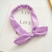 Simple Style Bow Knot Cloth Pleated Hair Band 1 Piece sku image 3