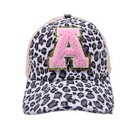 Women's Sweet Letter Leopard Curved Eaves Baseball Cap main image 2