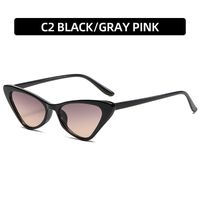 Fashion Gradient Color Solid Color Pc Cat Eye Full Frame Women's Sunglasses sku image 1
