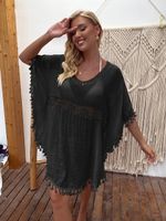 Vacation Tassel Solid Color Cover Ups main image 4