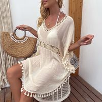 Vacation Tassel Solid Color Cover Ups main image 1
