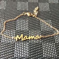 Mama Letter Titanium Steel Plating Bracelets main image 4