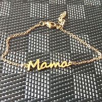 Mama Lettre Acier Au Titane Placage Bracelets main image 4