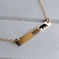 Mama Letter Bear Alloy Plating Mother's Day Women's Necklace main image 1