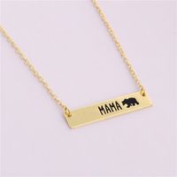 Mama Letter Bear Alloy Plating Mother's Day Women's Necklace main image 4