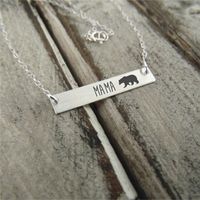 Mama Letter Bear Alloy Plating Mother's Day Women's Necklace main image 3