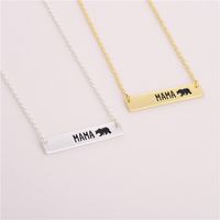 Mama Letter Bear Alloy Plating Mother's Day Women's Necklace main image 5