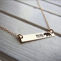 Mama Letter Bear Alloy Plating Mother's Day Women's Necklace main image 2