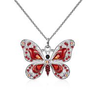 1 Piece Cartoon Style Butterfly Alloy Inlay Rhinestones Women's Necklace main image 1