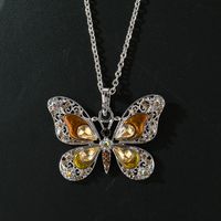 1 Piece Cartoon Style Butterfly Alloy Inlay Rhinestones Women's Necklace sku image 6