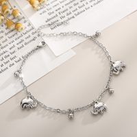 1 Piece Fashion Elephant Titanium Steel Plating Women's Anklet main image 4