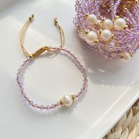 Fashion Geometric Artificial Crystal Freshwater Pearl Wholesale Bracelets sku image 2