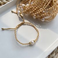 Fashion Geometric Artificial Crystal Freshwater Pearl Wholesale Bracelets main image 2