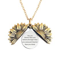1 Stück Retro Brief Blume Metall Überzug Unisex Halskette Mit Anhänger sku image 11