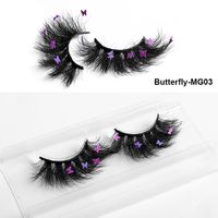 Mode Nouveau Papillon Multi-couche Épaisse Croix Artificielle Vison Cheveux Faux Cils sku image 37