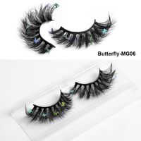 Mode Nouveau Papillon Multi-couche Épaisse Croix Artificielle Vison Cheveux Faux Cils sku image 40