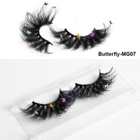 Mode Nouveau Papillon Multi-couche Épaisse Croix Artificielle Vison Cheveux Faux Cils sku image 41