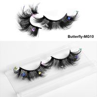 Mode Nouveau Papillon Multi-couche Épaisse Croix Artificielle Vison Cheveux Faux Cils sku image 44