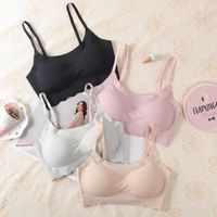 Solid Color Seamless Bra Comfort Stereotype Gather Bra main image 1